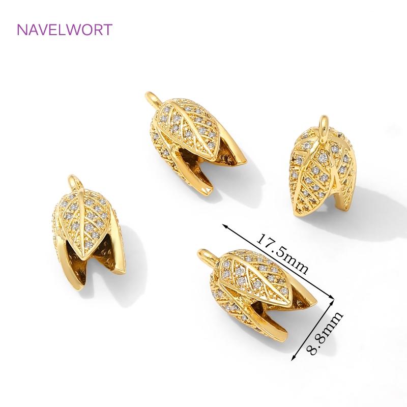18K Gold Plated Brass Hollow Charm Pendants Inlay Zircon Pendants For Jewelry Making,DIY Bracelet Necklace Making Findings 1 piece