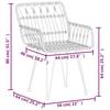 5 Piece Outdoor Dining Set Poly Rattan