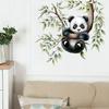 Cute Cartoon Red Panda On Branch Wall Stickers, Self-Adhesive Decor for Kids Room Background Wall Decoration