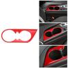 Console Front Cup Holder Cover Ring Trim Decor Bezels Red For Chevrolet Camaro