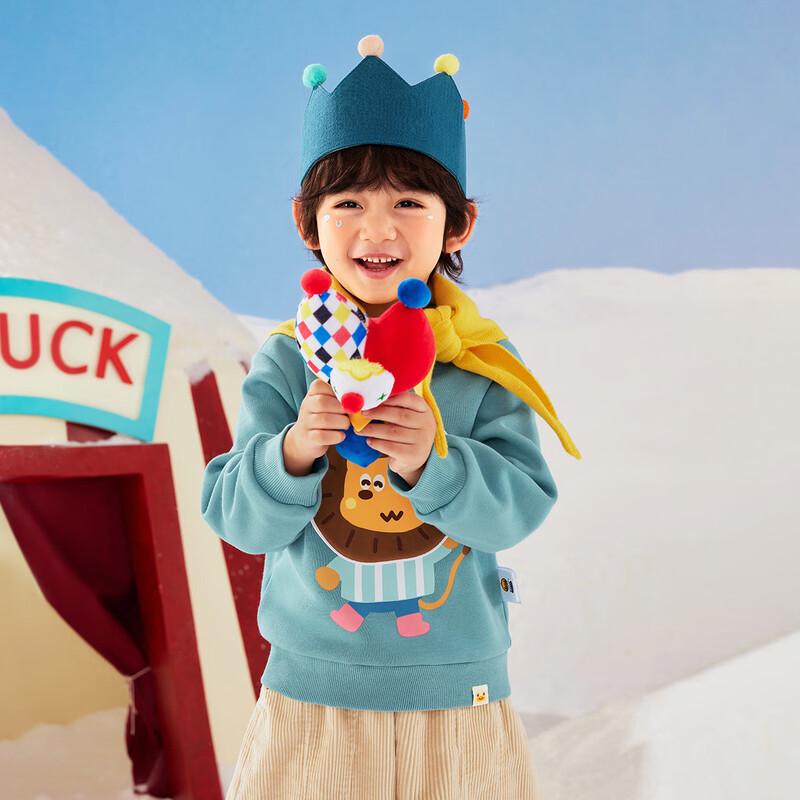 B.Duck Unisex Kids  Winter Plush Lined Sweatshirt 100