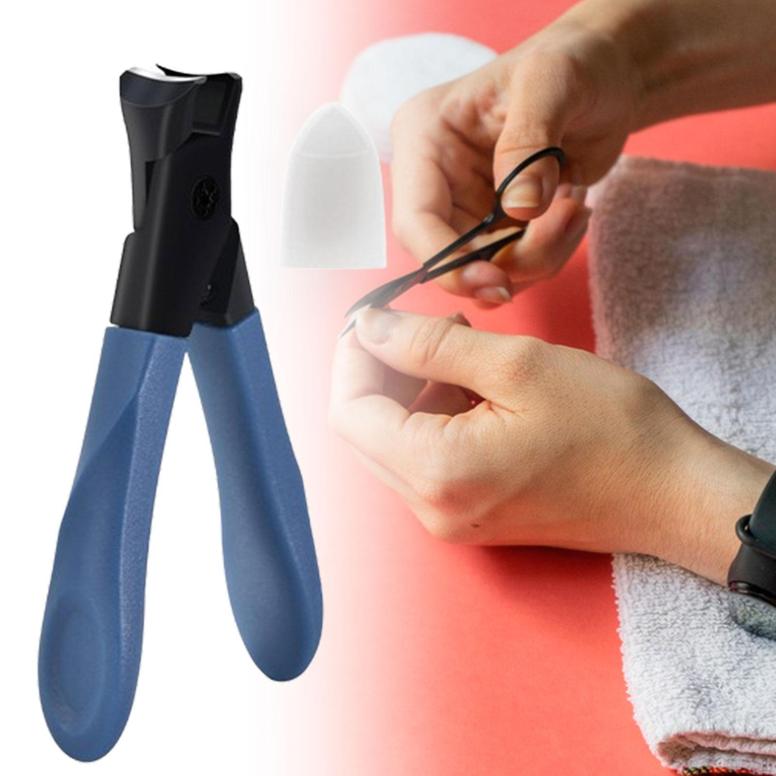 

Машинка для стрижки ногтей, эргономичная ручка, широкая челюсть, резак для ногтей на ногах, для толстых ногтей синий