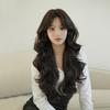 Women’s Long Curly Wig with Middle Part Layered Wavy Lace Front Synthetic Full Wig