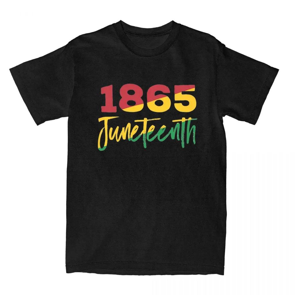 Black BG 1865 Juneteenth Day T Shirts Apparel Men Women Pure Cotton Funny Tee Shirt Short Sleeve Tops Summer
