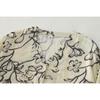Autumn 2025 Floral Retro Style V-Neck Cotton Linen Shirt - Artistic Ink Painting, Age-Reducing, Plus Size Casual Top