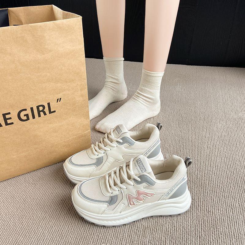 Popular Thick-soled Casual Mesh Lightweight Dad Shoes Small Size Women's Shoes Small Man
