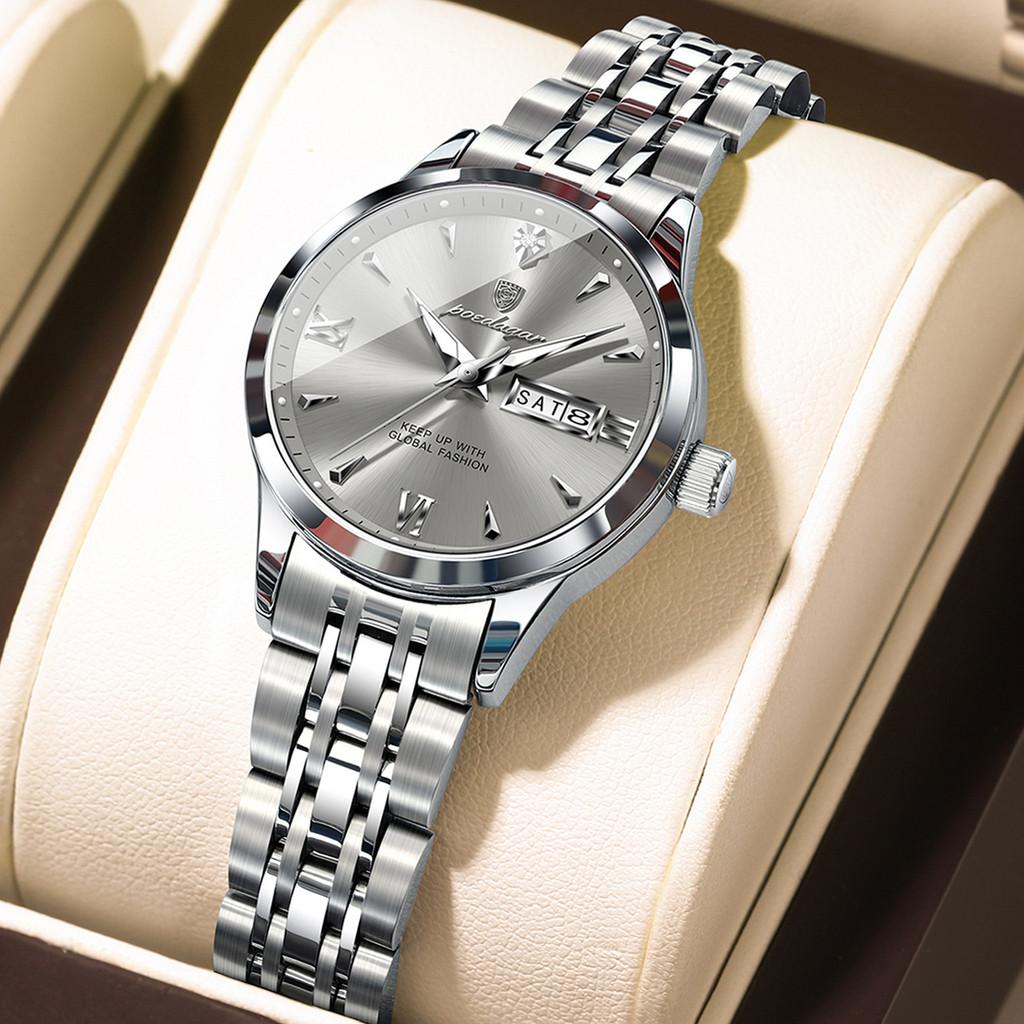 Ladies Watch Double Calendar Luminescent With Calendar Design For Business And Casual Wear