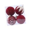 4Pcs Shimmering Christmas Baubles Shatterproof Christmas Ball Hangings Ornament For Tree Wreath Holiday Decoration