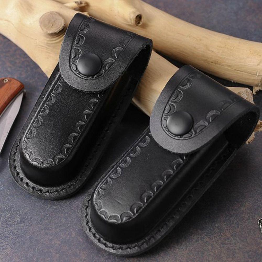 

6 стилів ліхтарик петля для ременя чорний та коричневий футляр тримач для полювання, кемпінгу, кишеньковий інструмент для відпочинку на природі Black-15.5x6.2cm