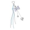 Leather Bow Keychain Inch PU Cute Bow Heart Keychain Pendant Decoration with Brand Strap for Phone Car Wallet Light Blue [uxcell] 9.8 Case, Keys,