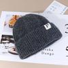 Autumn and Winter Warm P Letter Versatile Knitted Hat Korean Style Fashionable Face show Small Wool Hat Outdoor Ear Protection Cold