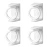 M-Modern-Curtain Rod Holder Clamp Hooks Self Adhesive Clothes Rail Bracket 360 Rotation Triangle Ring Adjustable Hooks
