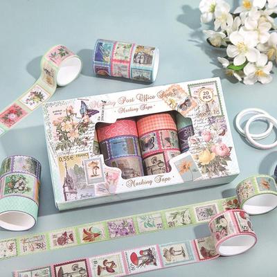 Artistic Unicorn & Animal Sticker Gift Box: 20 Rolls for DIY Kids' Handbooks