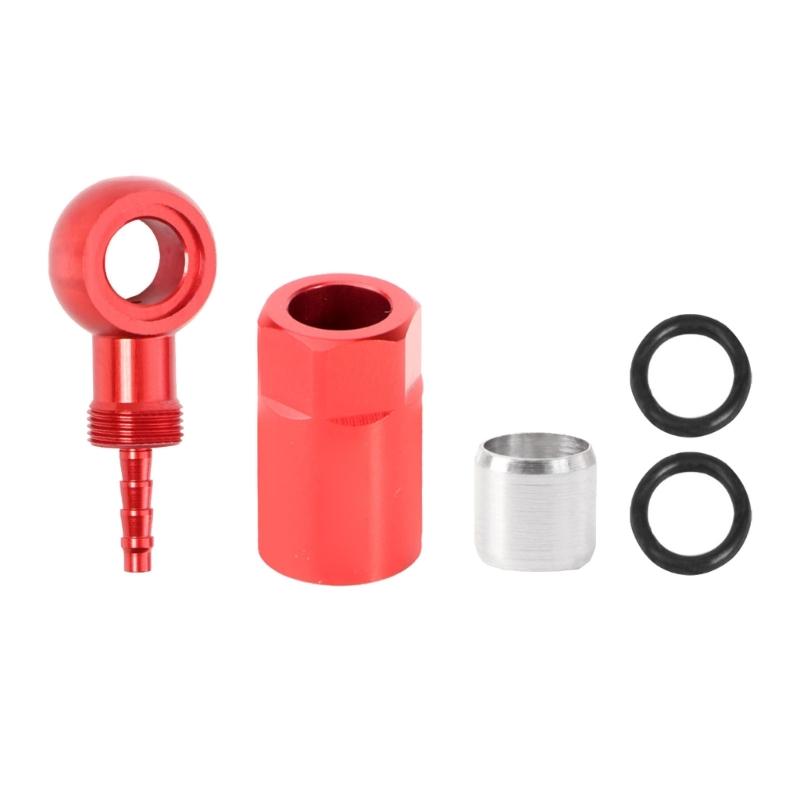Precisions Machined Aluminum Brake Hose Oil Pipe And Barbs Fitting Set Suitable for Mountain Bike Hydraulic Disc Brakes