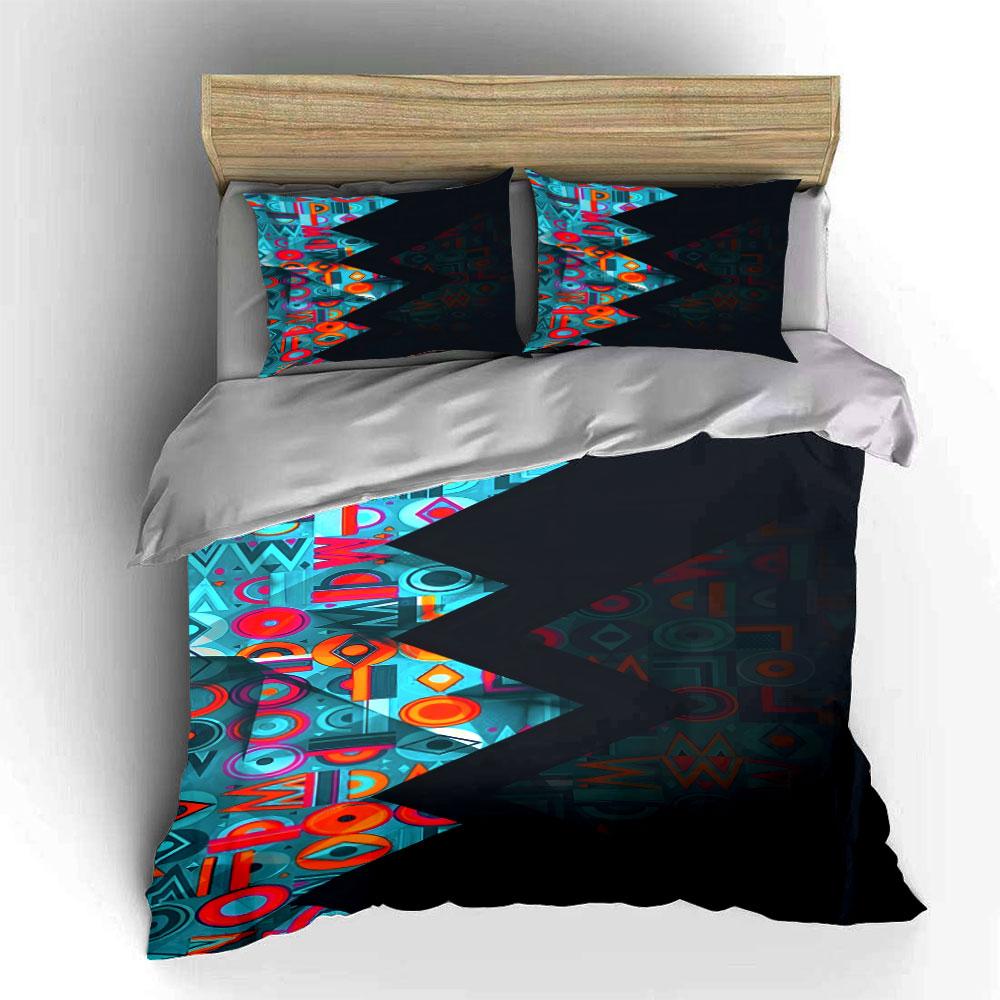 Geometric Shapes with Zigzags. Bedding Sets Duvet Cover Sets Duvet Covers Pillowcases(1*Duvet Cover 2*Pillowcases Without Duvet Insert)