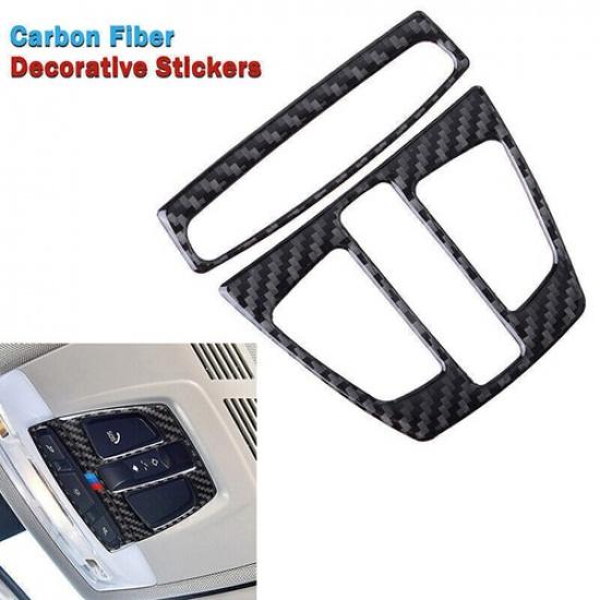 Carbon Fiber Reading Light Switch Cover Trim For BMW 3/4 Series F30 F34 13~19
