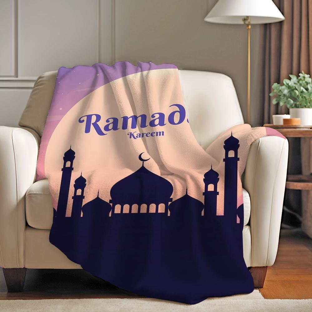 Islam Muslim R-Ramadan Kareen Blanket Soft and Skin Friendly For Couch Bed Napping Bedspread All Seasons Comforter