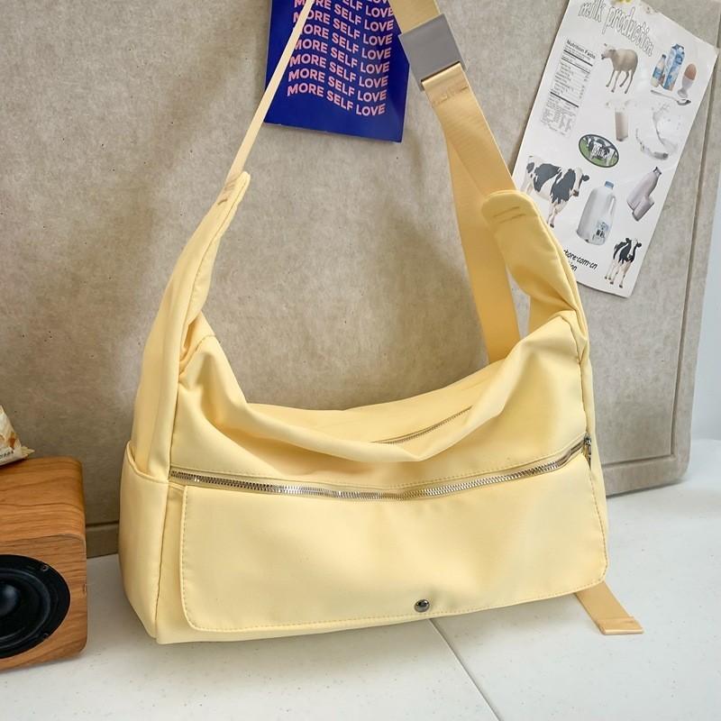 Trendy Unisex Canvas Crossbody Bag Stylish Gym Shoulder Bag With Large Capacity жёлтый