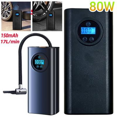Inflador de Pneus de Carro Inflador de Pneus de Motocicleta Compressor de Ar Visor LCD Bomba de Ar Elétrica para Pneus de Carro com Manômetro Digital