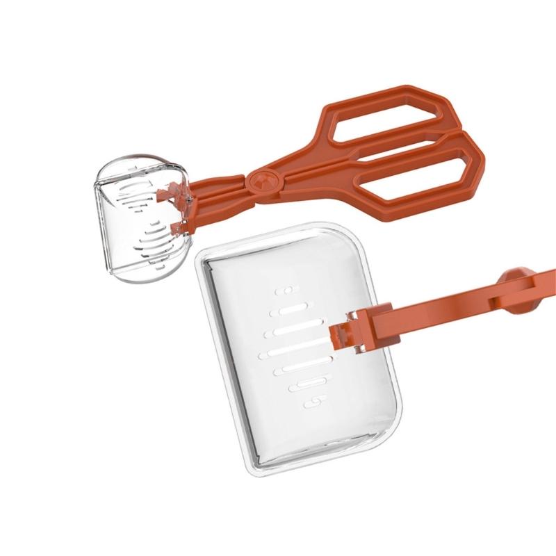 Plastic Insect Capture Tongs For Reptiles Care Feeder Pliers Clear Ergonomic Tool Gentle Feeding Solution Easy Cleaning