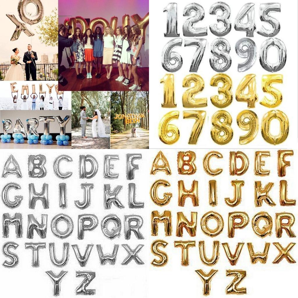 Elegant 40 Inch Gold And Silver Number Foil Balloons For Kids Birthday Parties