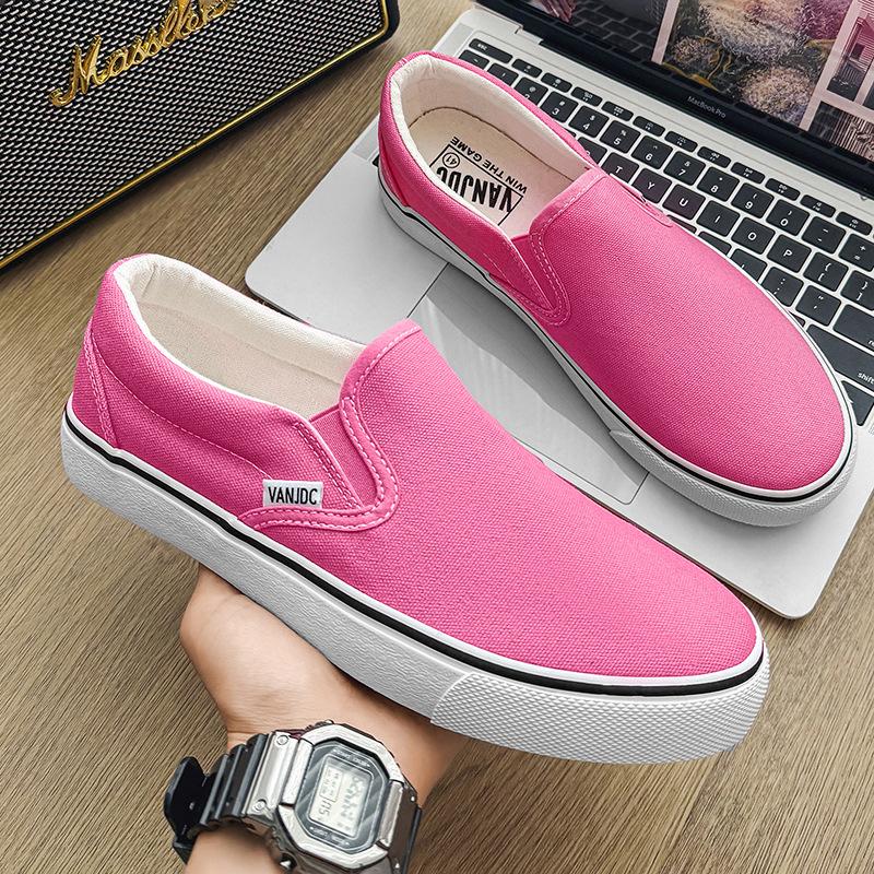 Low-top men's canvas shoes men's shoes breathable one-pedal casual board shoes men's large-size shoes labor insurance shoes