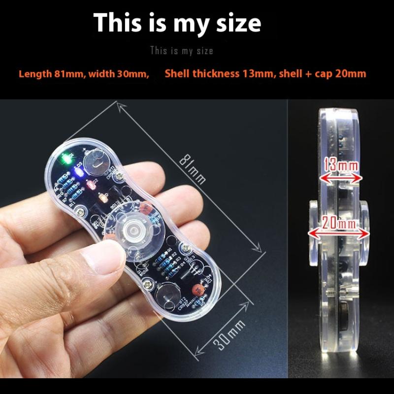 LED Rotující Gyroskop DIY Kit SMD Pájení POV Rotace Barevná Dioda Světelný Tréninkový Gyroskop Kit Sada pro Pájecí Praxi
