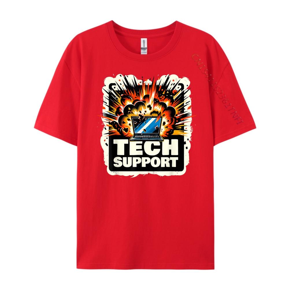 Tech Support I Computer It Guy Black Graphic T Shirts T Shirt Homme Alphabet S