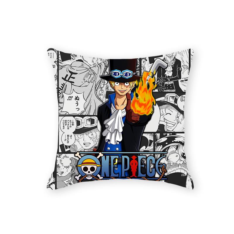 One Piece Anime Plush Pillow - Soft Cartoon Cushion for Sofa or Living Room