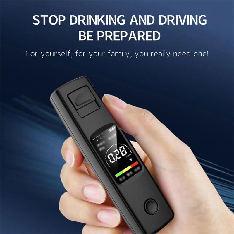 Alcohol Tester Professional High Sensitivity Breathalyzer Non-Contact Alcoholometer Type-C Charging Portable Breathalyzer
