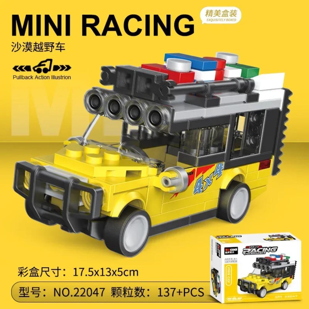 DIY Racing Car Bus Engineering Vehicle Ambulance Pull Back Model Building Blocks Brick Toys Children Boys Compatible With Lego