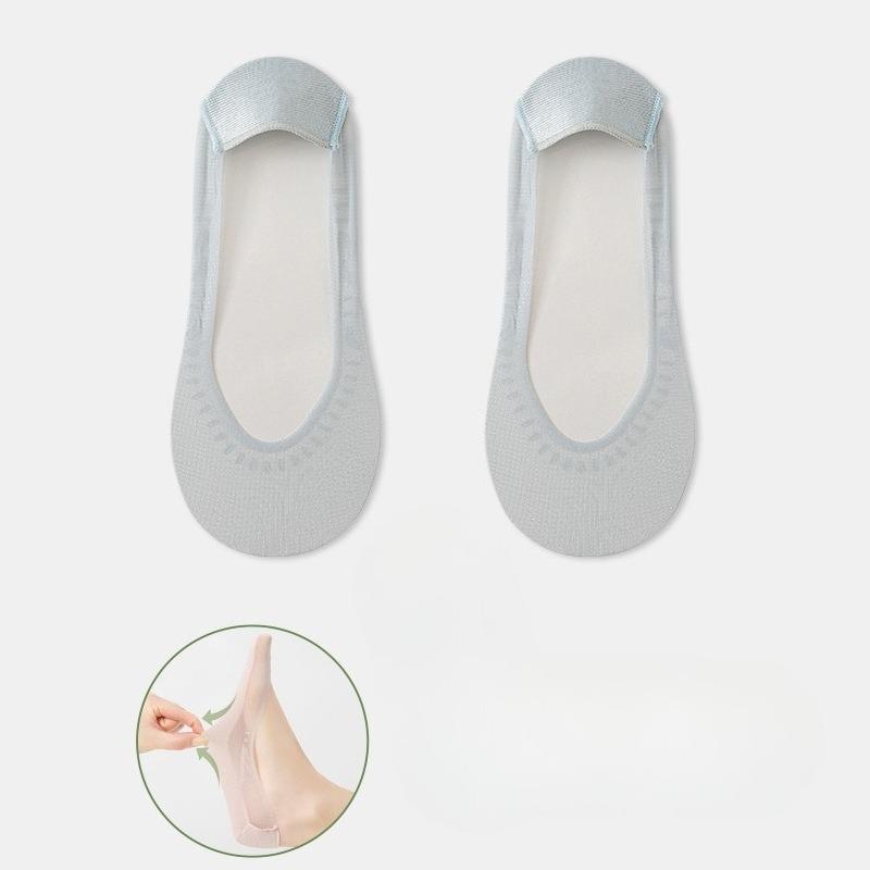Female Spring and Summer Simple Breathable with Silicone Wear Resistant Moisture Absorption Shallow Mouth Invisible Socks