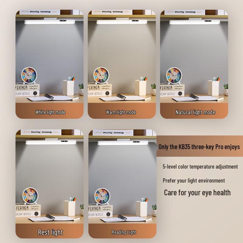 Rechargeable LED Desk Lamp: Eye-Protection, Magnetic, Dual-Use, Perfect for Dorms, Study, and Reading; USB-Powered.