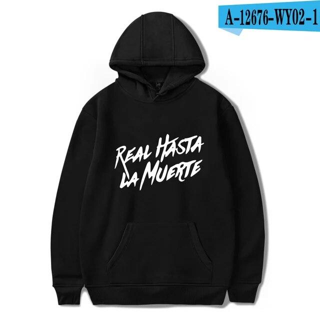 Anuel AA Printed Hoodies Sweatshirt Coat Real Hasta La Muerte casual Tracksuit Costume Unisex Women Clothing Anime Pullover Hoodie