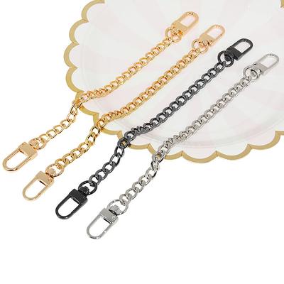 Kette Taschengurt Zubehör 20 cm Verlängerungskette Tasche Metallkette einfarbig DIY Kette langlebig Gold Silber schwarz Gürtel
