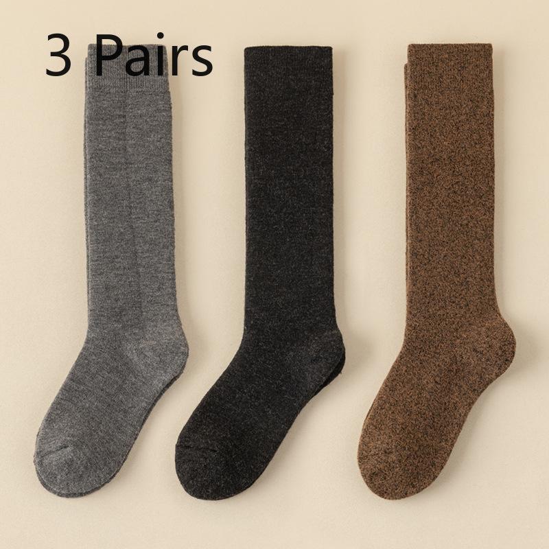 

3 пары женских зимних носков Preppy из утолщенного плюша с кольцами, теплых и холодных, для носков до щиколотки 3 Pairs