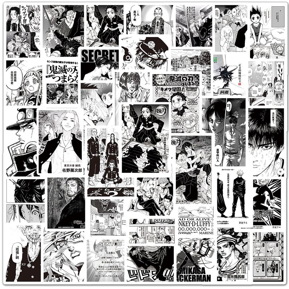 50/100pcs Cartoon Mix Demon Slayer NANA Anime Stickers Decals Skateboard Laptop Motorcycle Graffiti Waterproof Sticker Kids Toys