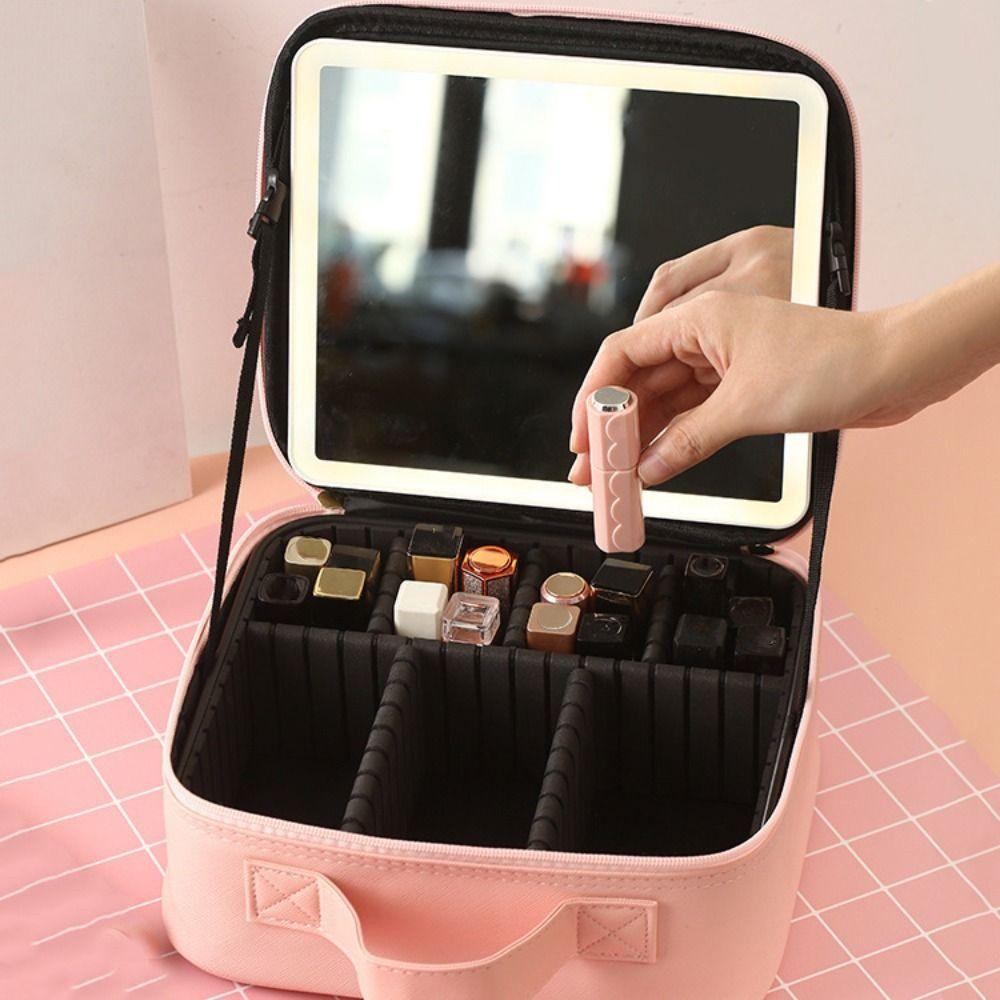 Detachable Partition Large Capacity Makeup Bag Waterproof Makeup Artist Bag  Daily Organizer