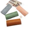 Stylish Leather Glasses Case: Compact, Portable, Protective Myopia Case with Logo Printing Option