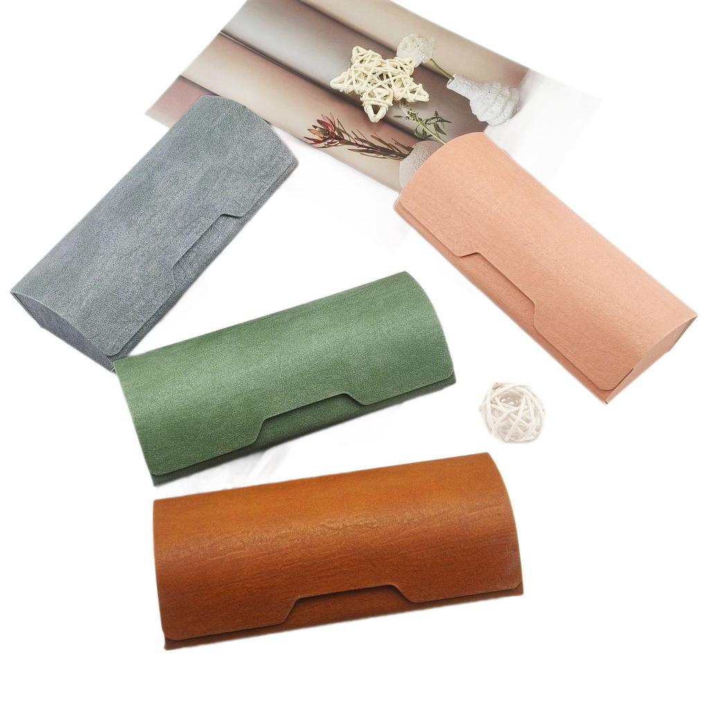 Stylish Leather Glasses Case: Compact, Portable, Protective Myopia Case with Logo Printing Option