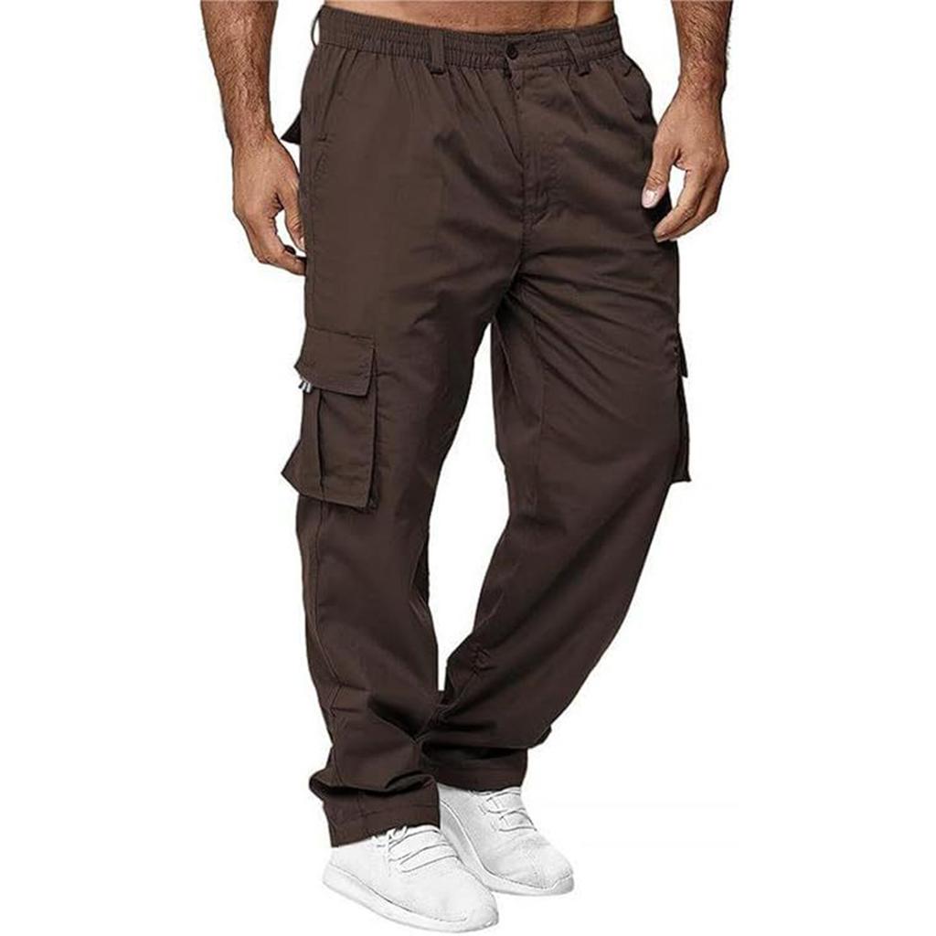 Men'S Sports Pants Running Pants Outdoor Pocket Work Pants Casual Pants
