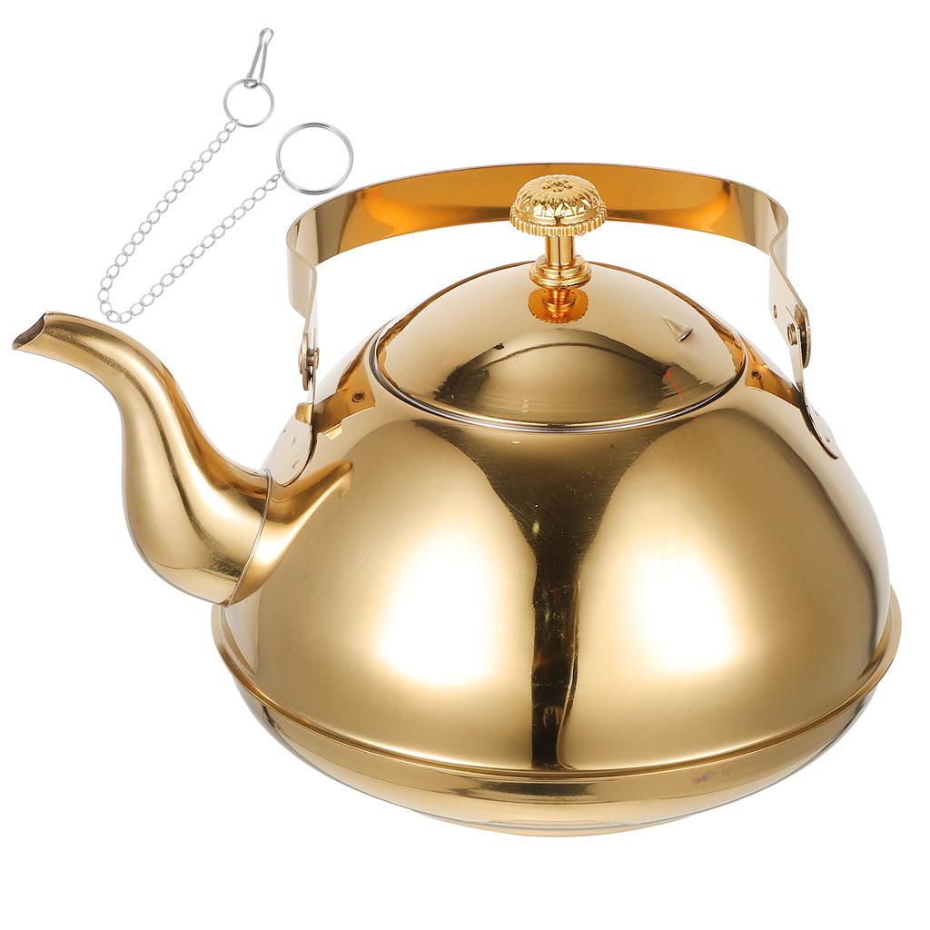 Stainless Steel Household Teapot with Built-in Strainer Ergonomic Handle for Easy Pouring Ideal for Family Gathering Afternoon