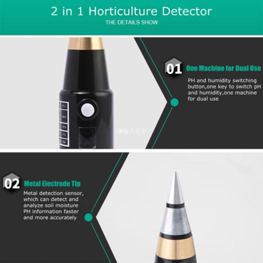 Soil PH and Moisture Meter Hygrometer Accurate Soil Tester Soil Moisture Sensor for Vineyards Orchards Field Production Lawn