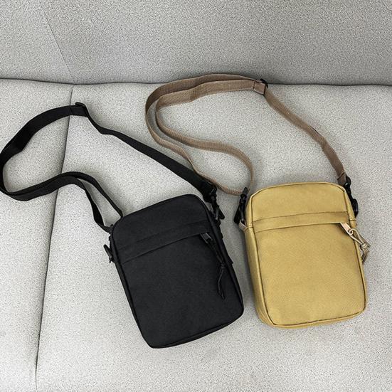 Sac bandoulière unisexe en tissu Oxford, couleur unie, pour téléphone, idéal pour les sorties quotidiennes et le shopping.