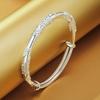 Embossed Purity Plated Bracelet Design Sense Temperament Elegant Adjustable Bangle Fashionable Women Jewelry Trend Accessories