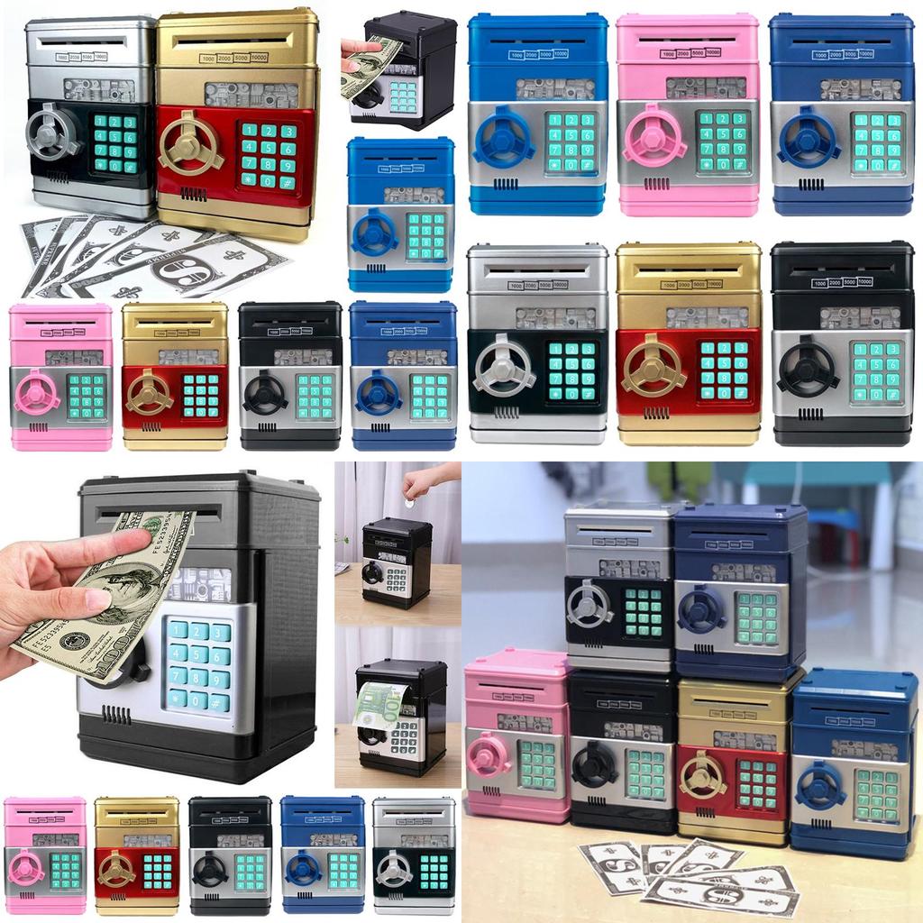 Piggy Bank Atm With Password Safe And Sound For Kids' Savings**
