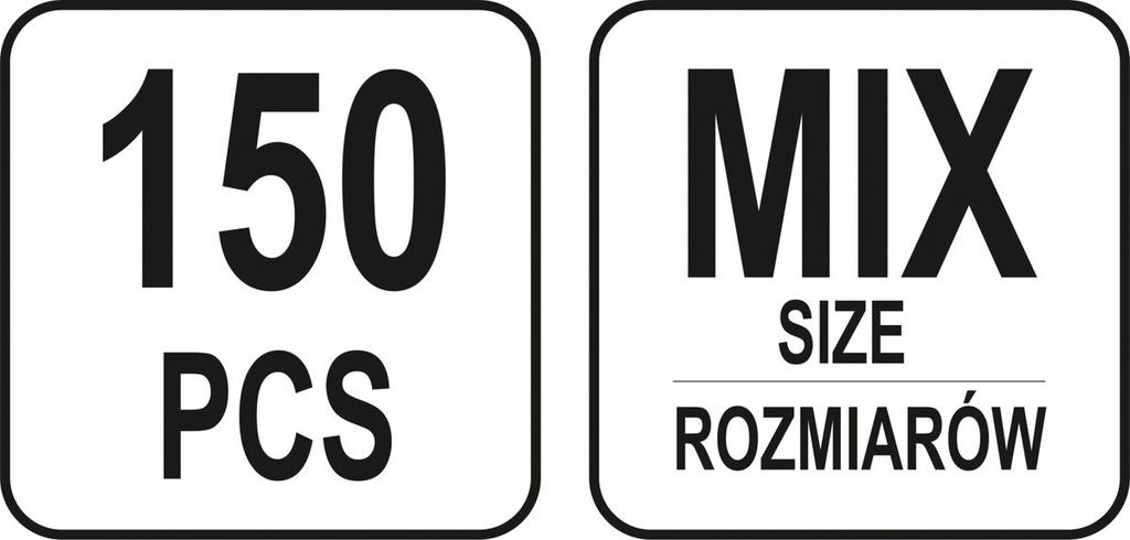 Set Of Steel Rivet Nuts M3-M10, 150 Pcs Yt-36481 Yato