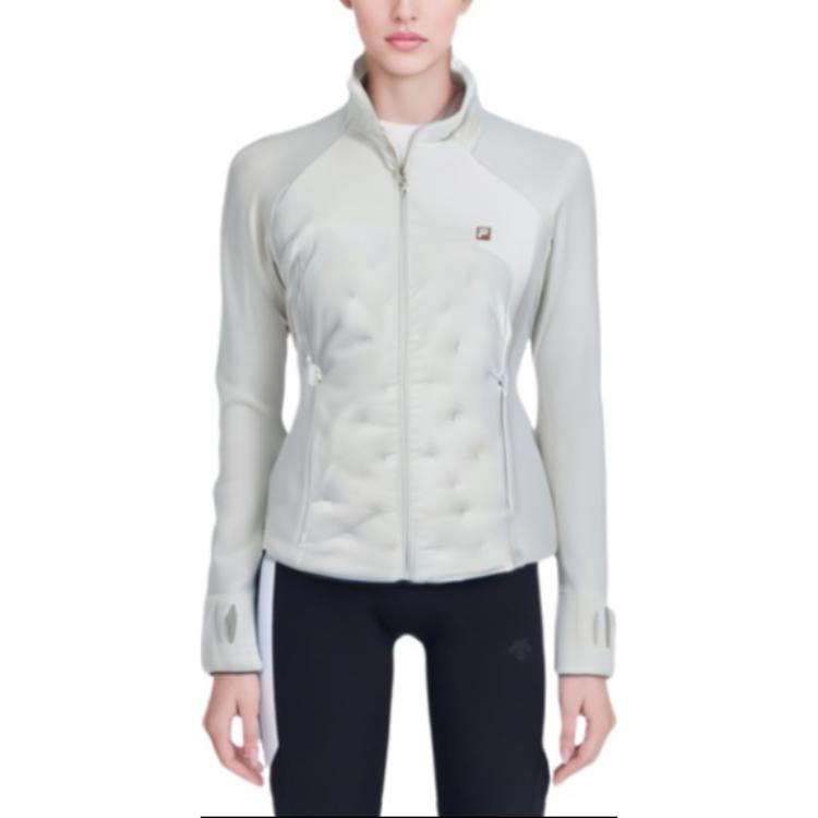 FILA Solid Color Stand Collar Fitness Slim Fit Down Jacket Women Jacket White A11W411904F-WT