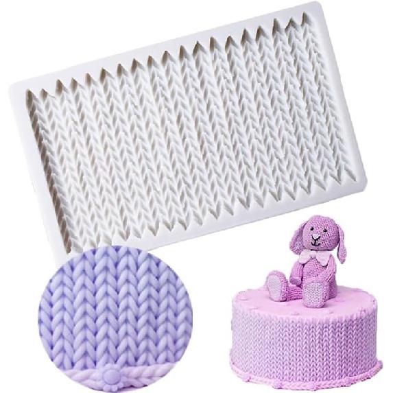 Fondant Sweater Knit Knitting Texture Silicone Chocolate for Fondant Chocolate Cake Decoration Silicone