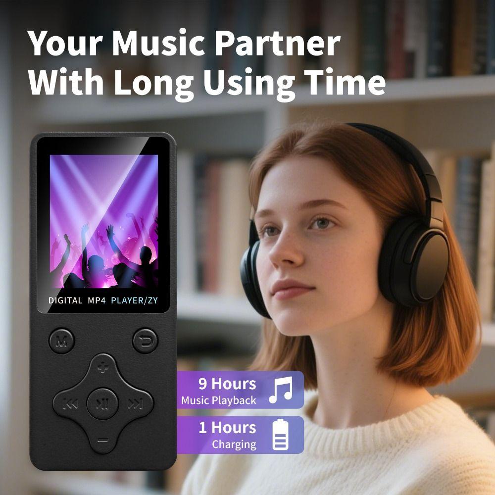 Solid Color MP4 Music Player Long Strip Mini Music Player Fashion Student MP3 Learning Sports